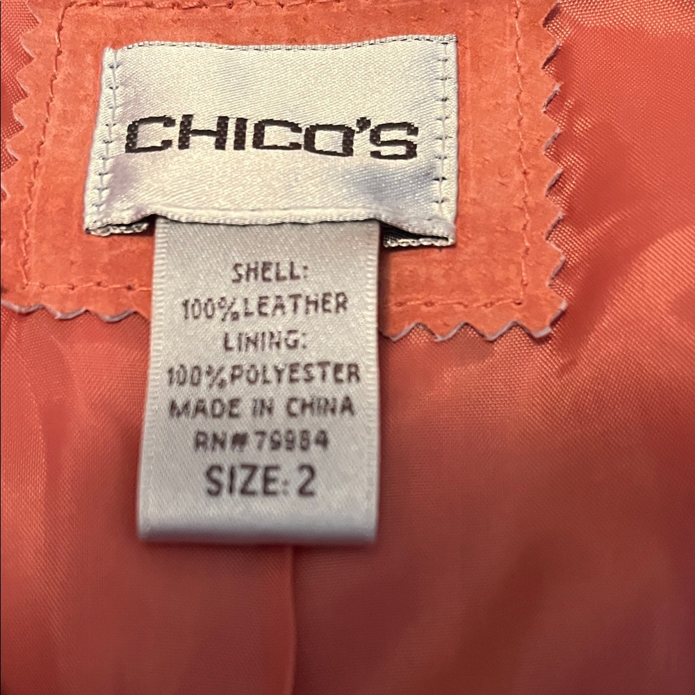 Chico's Rust Orange Suede Zip Jacket - image 4